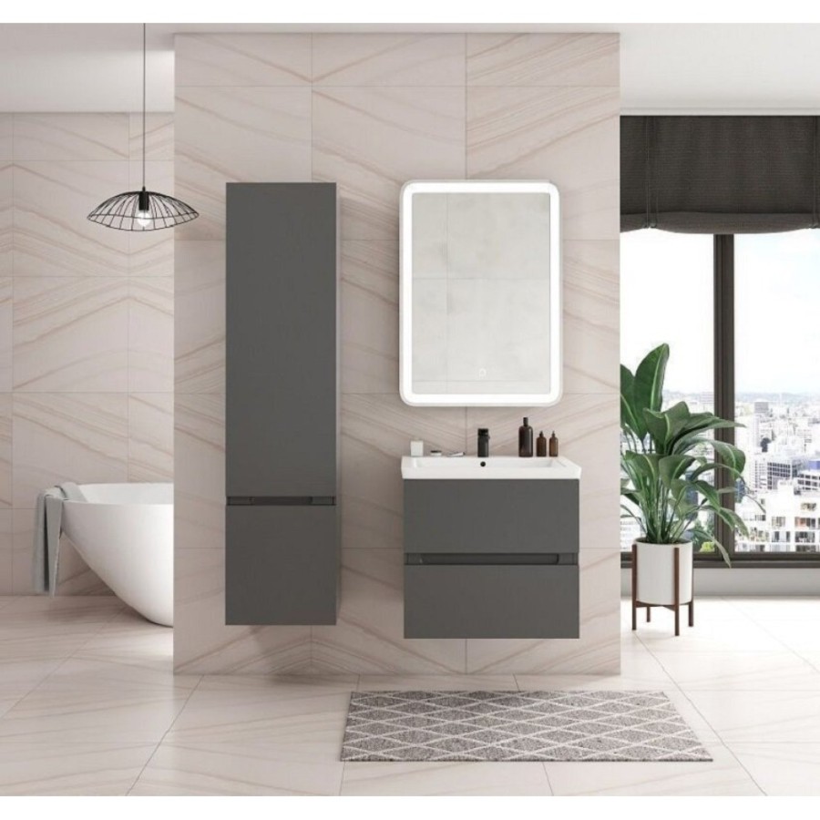 Пенал Art&Max Techno AM-Techno-1600-AC-SO-ZB815-L, 40 см, левый, цвет смоки софт