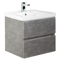 Тумба под раковину Art&Max Techno 60 см подвесная, айс какао, AM-Techno-600-2C-SO-FC305