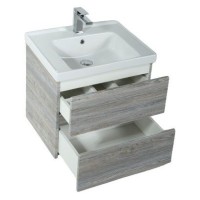 Тумба под раковину Art&Max Techno 60 см подвесная, сосна, AM-Techno-600-2C-SO-LW635