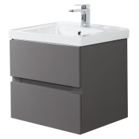 Тумба под раковину Art&Max Techno 70 см подвесная, смоки софт, AM-Techno-700-2C-SO-ZB815