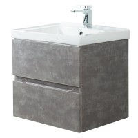 Тумба под раковину Art&Max Techno 90 см подвесная, айс какао, AM-Techno-900-2C-SO-FC305