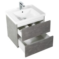 Тумба под раковину Art&Max Techno 90 см подвесная, айс какао, AM-Techno-900-2C-SO-FC305