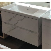 Тумба под раковину Art&Max Techno 90 см подвесная, монти мрамор, AM-Techno-900-2C-SO-MR960