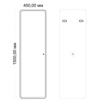 Зеркало Art&Max Terni, AM-Ter-450-1500-DS-F, 45 см, LED подсветка, сенсорный выключатель, диммер, цвет белый