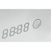 Зеркало Art&Max Terni, AM-Ter-450-1500-DS-F-T, 45 см, LED подсветка, сенсорный выключатель, диммер, с часами, цвет белый