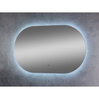 Зеркало Art&Max Torino 100 см с подсветкой, белый, AM-Tor-1000-600-DS-F