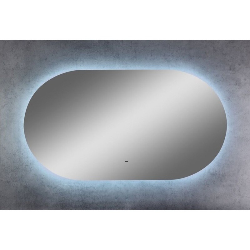 Зеркало Art&Max Torino 100 см с подсветкой, белый, AM-Tor-1000-600-DS-F