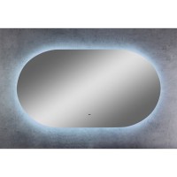 Зеркало Art&Max Torino 110 см с подсветкой, белый, AM-Tor-1100-650-DS-F