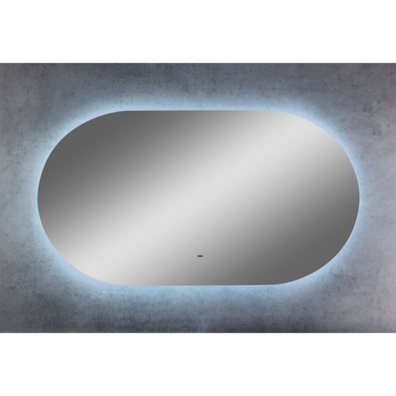 Зеркало Art&Max Torino 110 см с подсветкой, белый, AM-Tor-1100-650-DS-F
