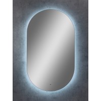 Зеркало Art&Max Torino 60 см с подсветкой, белый, AM-Tor-600-1000-DS-F