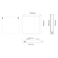 Зеркальный шкаф Art&Max Verona 80 см с подсветкой, белый