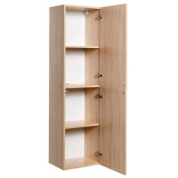 Шкаф-пенал подвесной Art&Max AM-Verona-Push-1500-2A-SC-RS-TS, 40 x 30 x 150 см, с двумя распашными дверцами, светлый дуб