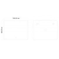 Зеркало Art&Max Vita AM-Vit-1000-800-DS-F, 100 х 80 см, с подсветкой