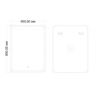 Зеркало Art&Max Vita, AM-Vit-600-800-DS-F, 60 см, с подсветкой