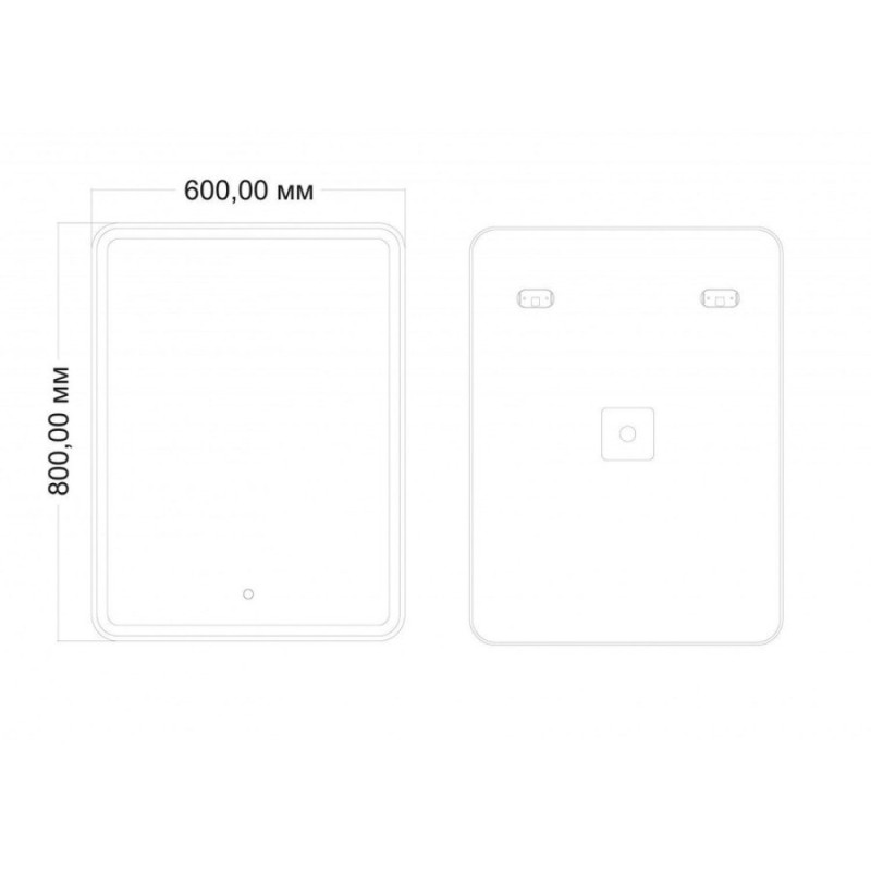 Зеркало Art&Max Vita, AM-Vit-600-800-DS-F, 60 см, с подсветкой