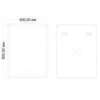 Зеркало Art&Max Vita, 60 х 80 см, с подсветкой, AM-Vit-600-800-DS-F
