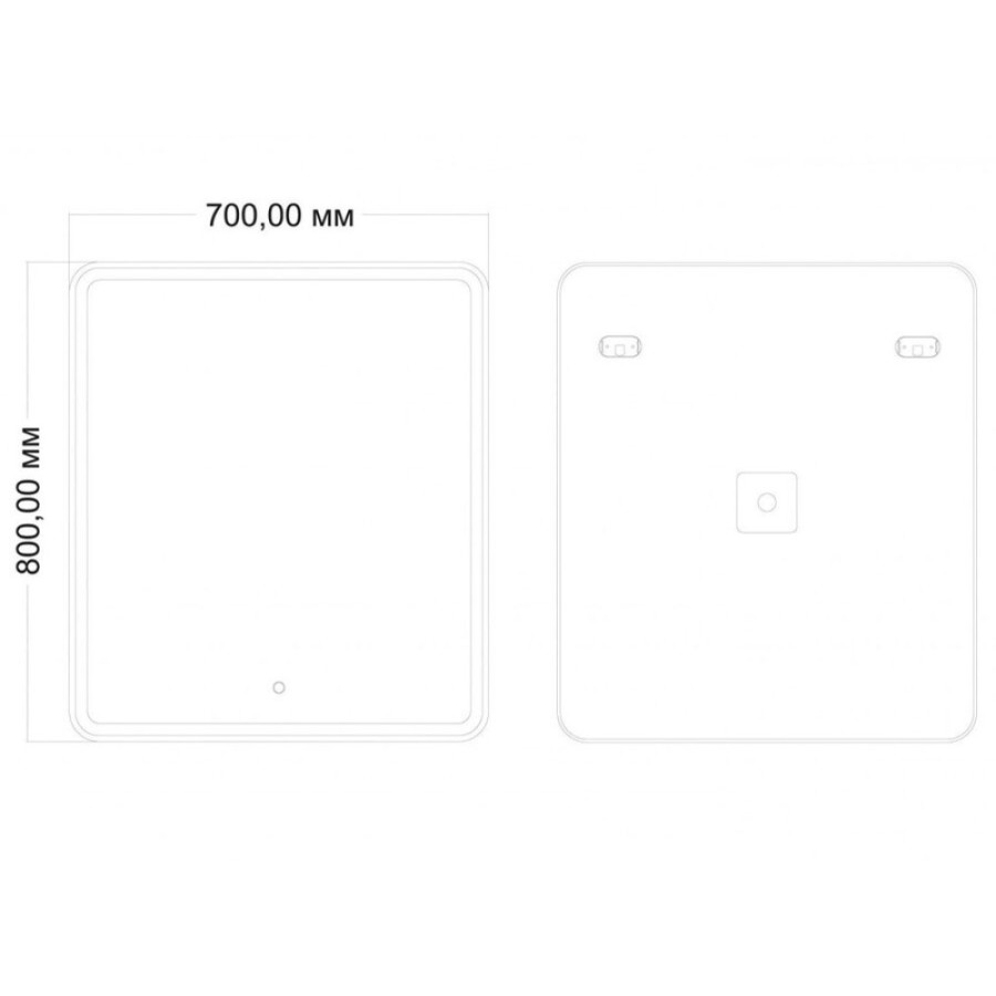 Зеркало Art&Max Vita AM-Vit-700-800-DS-F, 70 х 80 см, с подсветкой