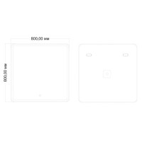 Зеркало Art&Max Vita AM-Vit-800-800-DS-F, 80 х 80 см, с подсветкой