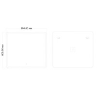 Зеркало Art&Max Vita AM-Vit-900-800-DS-F, 90 х 80 см, с подсветкой