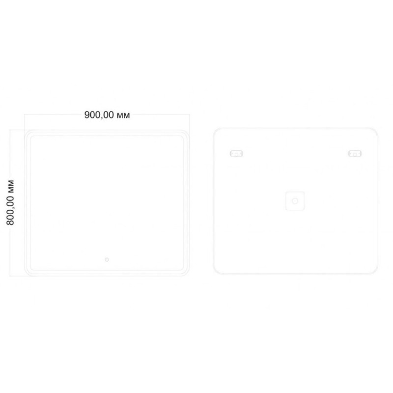 Зеркало Art&Max Vita AM-Vit-900-800-DS-F, 90 х 80 см, с подсветкой