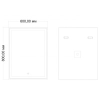 Зеркало Art&Max Zoe AM-Zoe-600-800-DS-F, 60 х 80 см, с подсветкой