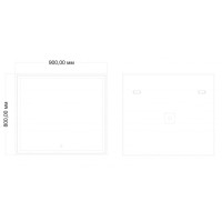 Зеркало Art&Max Zoe AM-Zoe-900-800-DS-F, 90 х 80 см, с подсветкой