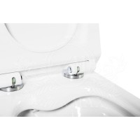 Унитаз подвесной Art&Max Ovale AM011CHR/SC, безободковый, сиденье микролифт, белый