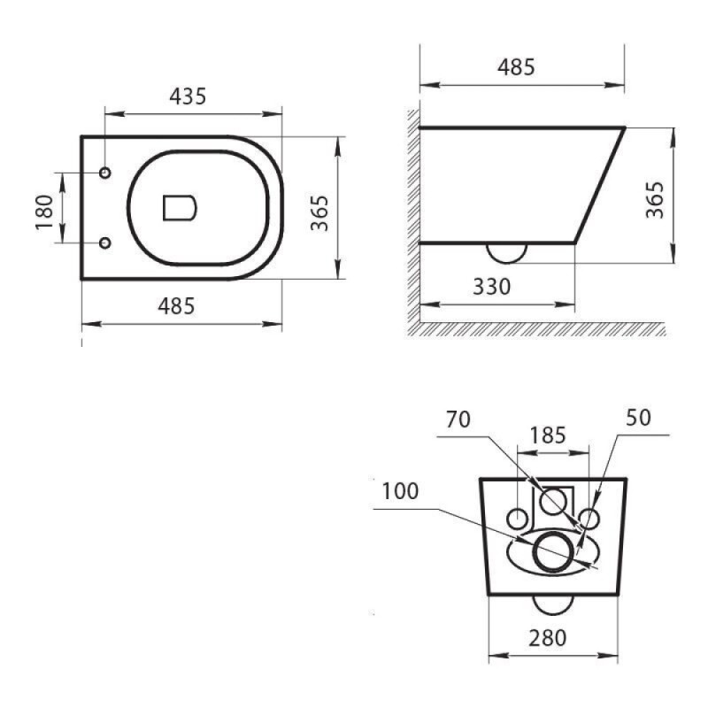 Унитаз подвесной Art&Max Ovale AM011CHR/SC, безободковый, сиденье микролифт, белый