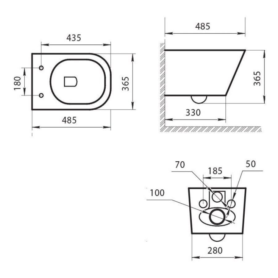 Унитаз подвесной Art&Max Ovale AM011CHR/SC, безободковый, сиденье микролифт, белый