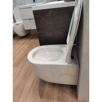 Унитаз подвесной Art&Max Verona AM012CHRT/SC, безободковый, с вихревым смывом TORNADO, сиденье микролифт, белый