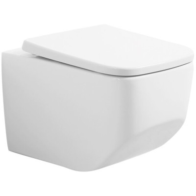 Подвесной безободковый унитаз Art&Max Liberty AM015CHR, белый
