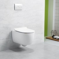 Унитаз подвесной Art&Max Bologna AM211CHR/AM211SC, безободковый, сиденье микролифт, белый