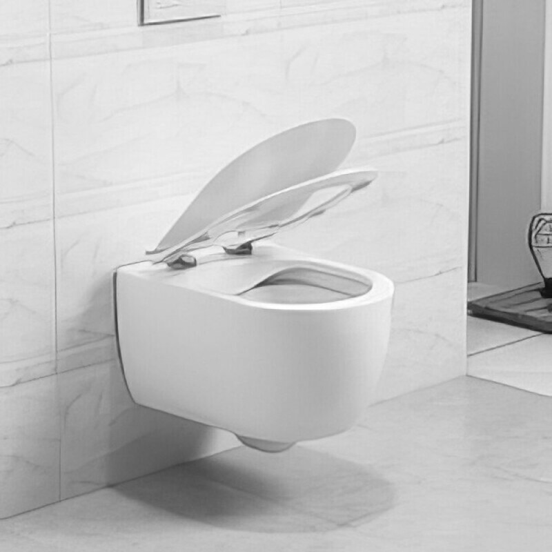 Унитаз подвесной Art&Max Bologna AM211CHR/AM211SC, безободковый, сиденье микролифт, белый