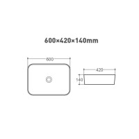 Раковина Art&Max, AM310-T, 60 см, фаянс, цвет белый