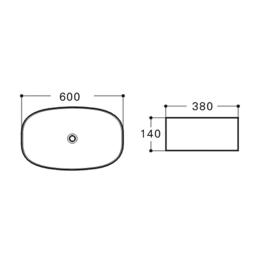 Раковина Art&Max, AM3360A, 60 см, фаянс, цвет белый