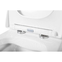 Унитаз подвесной Art&Max Techno AM9310CHR/SC, безободковый, сиденье микролифт, белый