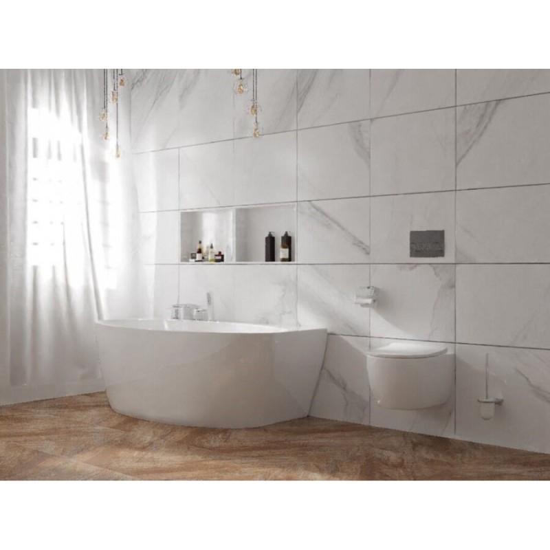 Унитаз подвесной Art&Max Elegant AM9316CHR/SC, безободковый, сиденье микролифт, белый