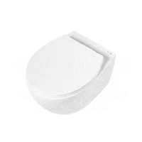 Унитаз подвесной Art&Max Elegant AM9316CHR/SC, безободковый, сиденье микролифт, белый