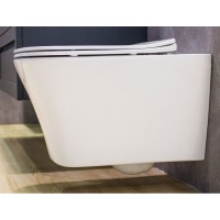 Унитаз подвесной Art&Max Platino AM9321CHR/SC, безободковый, сиденье микролифт, белый