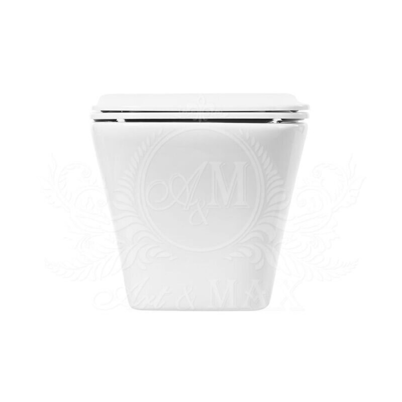 Унитаз подвесной Art&Max Platino AM9321CHR/SC, безободковый, сиденье микролифт, белый