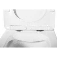 Унитаз подвесной Art&Max Platino AM9321CHR/SC, безободковый, сиденье микролифт, белый