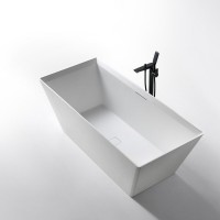 Ванна из искусственного камня Abber Berlin 170 х 75 см, белая матовая, AM9912