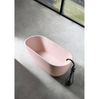 Ванна из искусственного камня Abber Frankfurt AM9941MP, 170 х 75 см, цвет розовый матовый