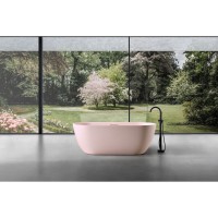 Ванна из искусственного камня Abber Frankfurt AM9941MP, 170 х 75 см, цвет розовый матовый