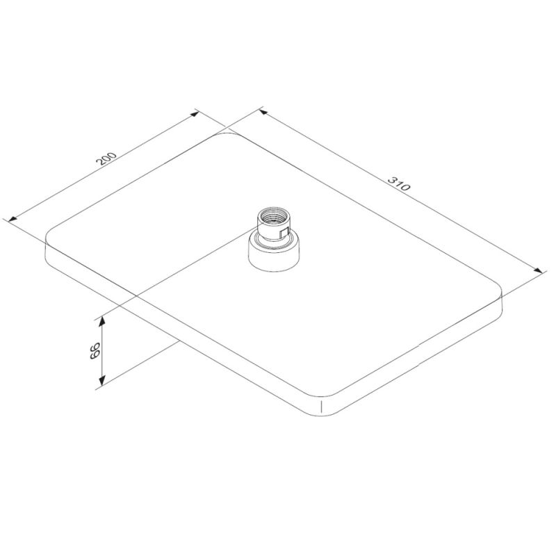 Верхний душ Damixa Merkur 940050000 Хром
