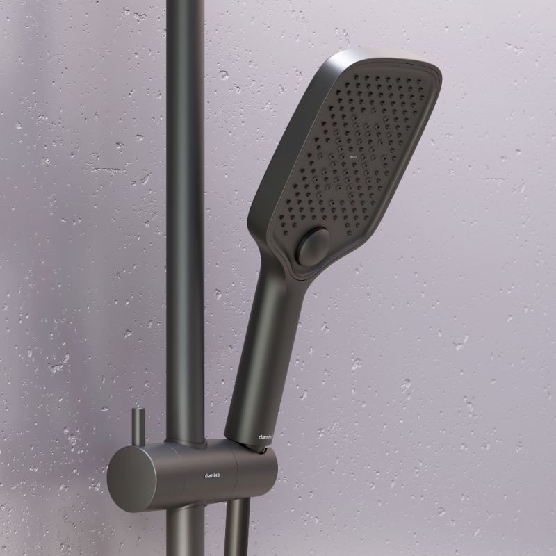 Душевая система Damixa Gala 953810300 с термостатом Черная матовая
