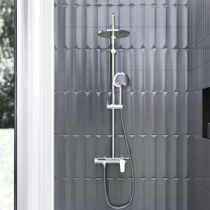 Душевая система Damixa Jupiter 977780300 Черная матовая