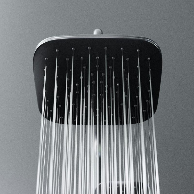 Душевая система Damixa Option DX218092300 с термостатом Черная матовая