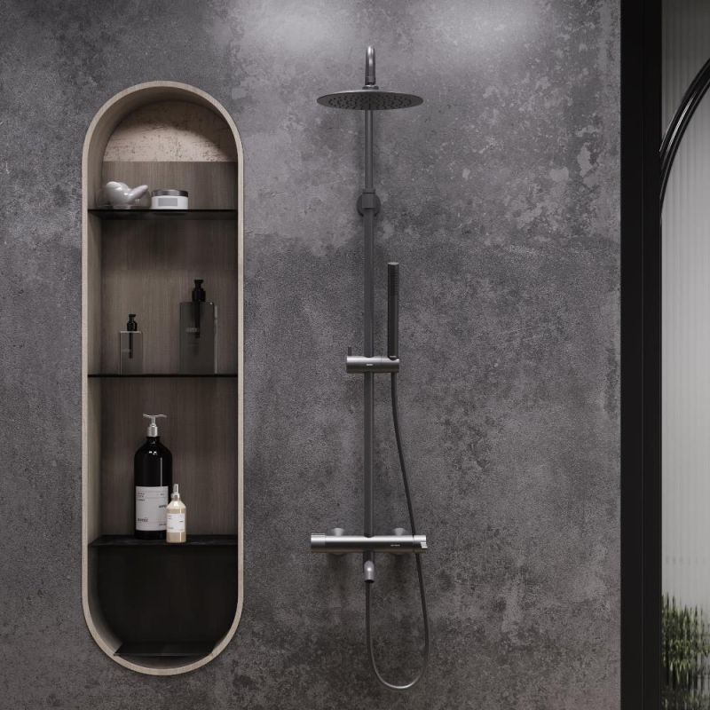 Душевая система Damixa Scandinavian Pure 936740300 Черная матовая