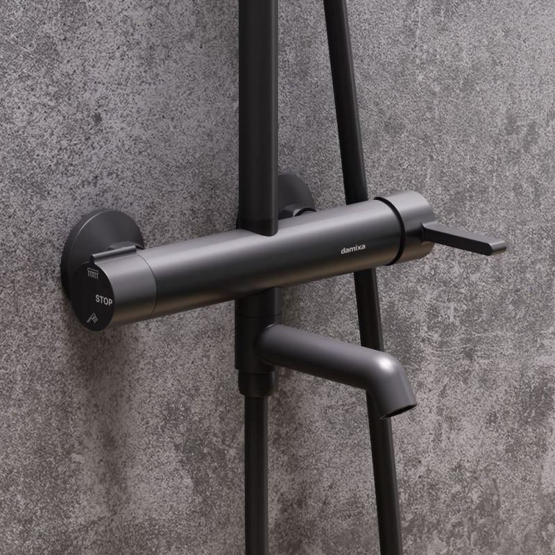 Душевая система Damixa Scandinavian Pure 936740300 Черная матовая